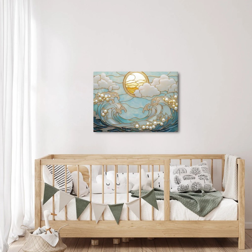 Obraz - 3D perły w oceanie (70x50 cm)