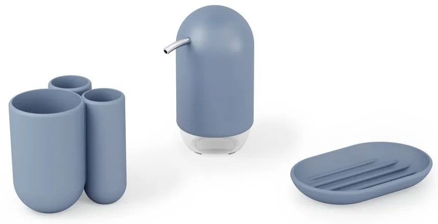 Niebieski plastikowy kubek na szczoteczki do zębów Touch – Umbra