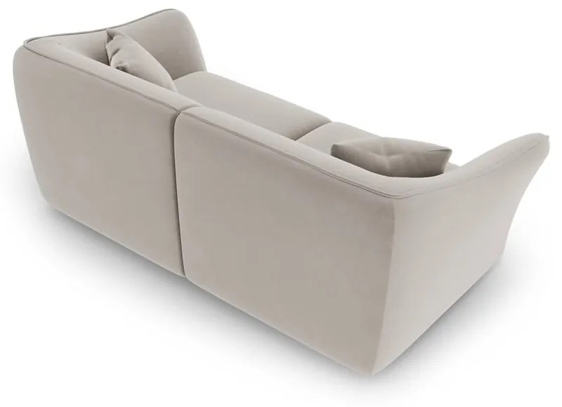 Beżowa aksamitna sofa 206 cm Tokyo – Cosmopolitan Design