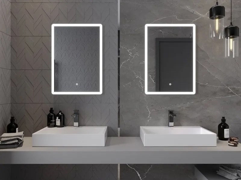 Mexen Navia lustro łazienkowe podświetlane 50 x 70 cm, LED 6000K, antypara - 9803-050-070-611-00