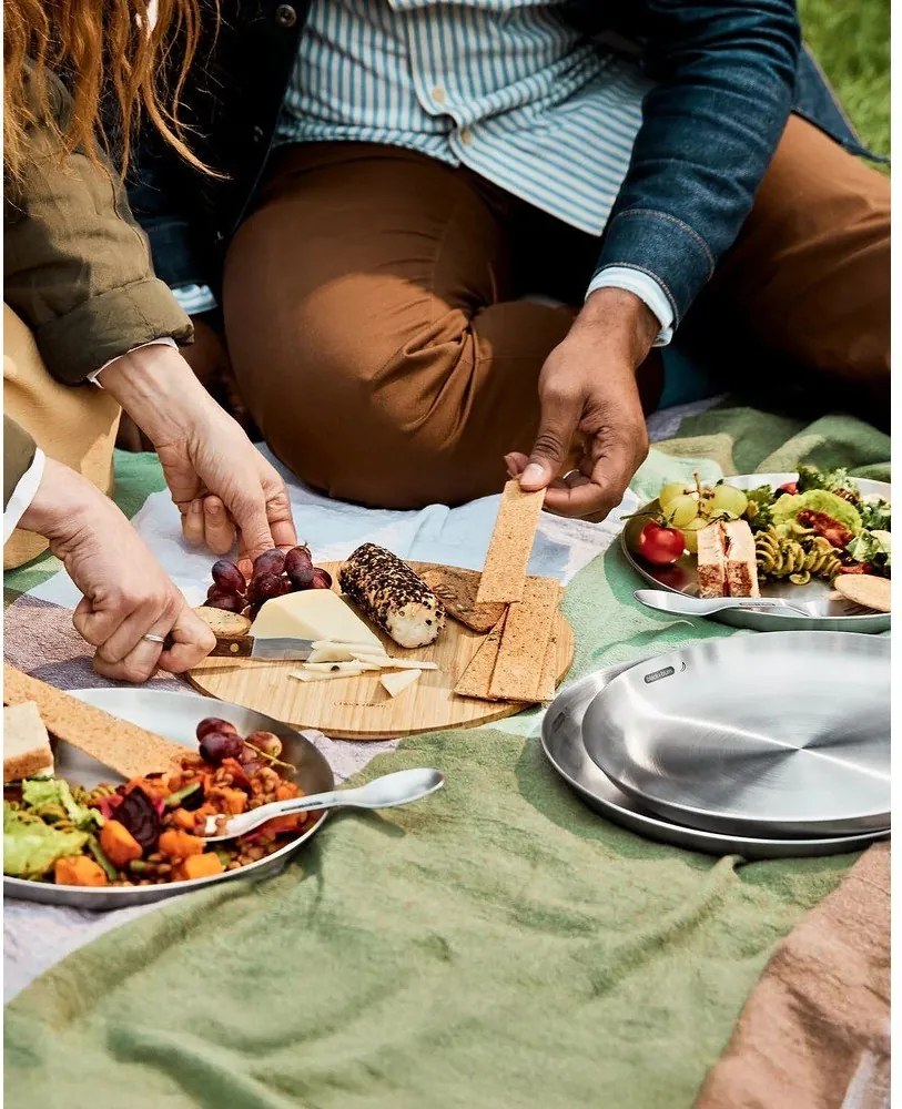 Widelce ze stali nierdzewnej w kolorze srebra zestaw 4 szt. Spork – Black + Blum