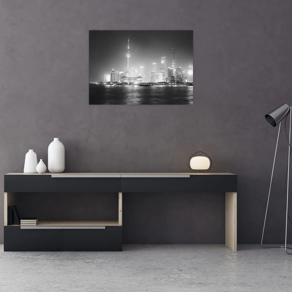 Obraz na szkle - nowoczesne drapacze chmur (70x50 cm)