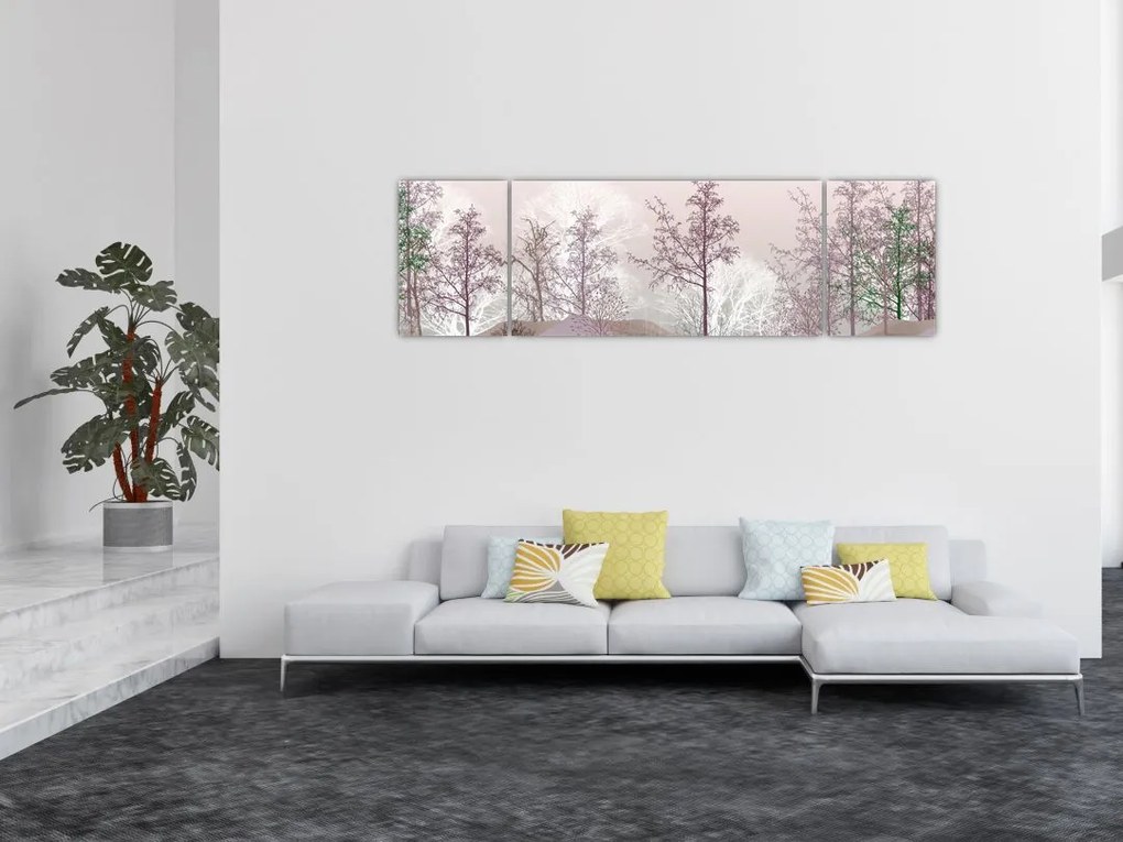 Obraz lasu (170x50 cm)