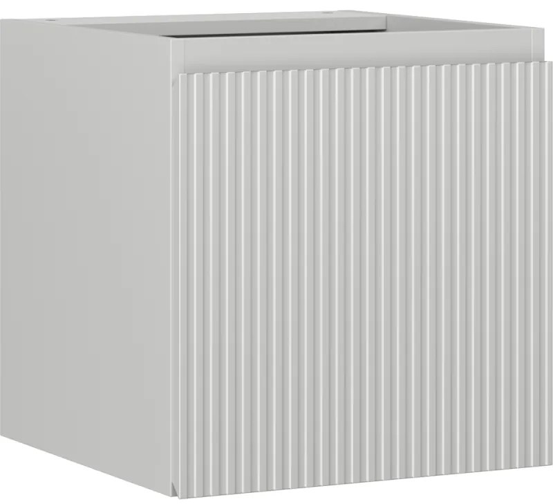 Mexen Rivel szafka łazienkowa podumywalkowa 45 cm, 1 drzwi, ryflowana, szara mat - 91A21-04547-1-BF62