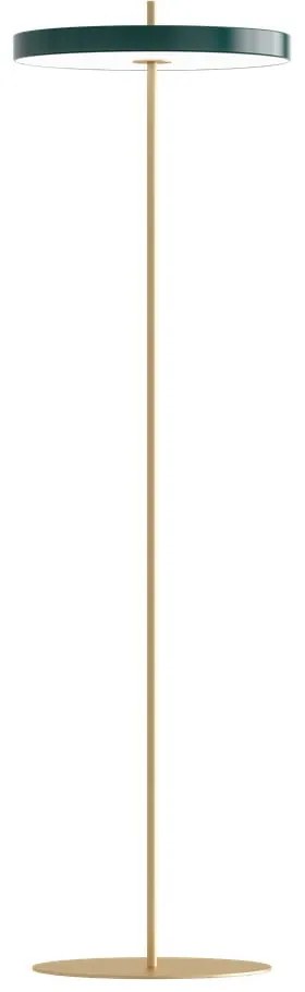 Ciemnozielona lampa stojąca LED ze ściemniaczem i metalowym kloszem (wysokość 151 cm) Asteria Floor – UMAGE