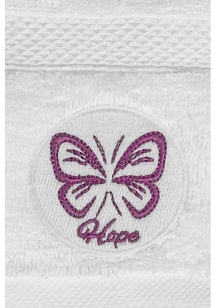 Biały bawełniany ręcznik kąpielowy frotte 70x140 cm Hope – Foutastic