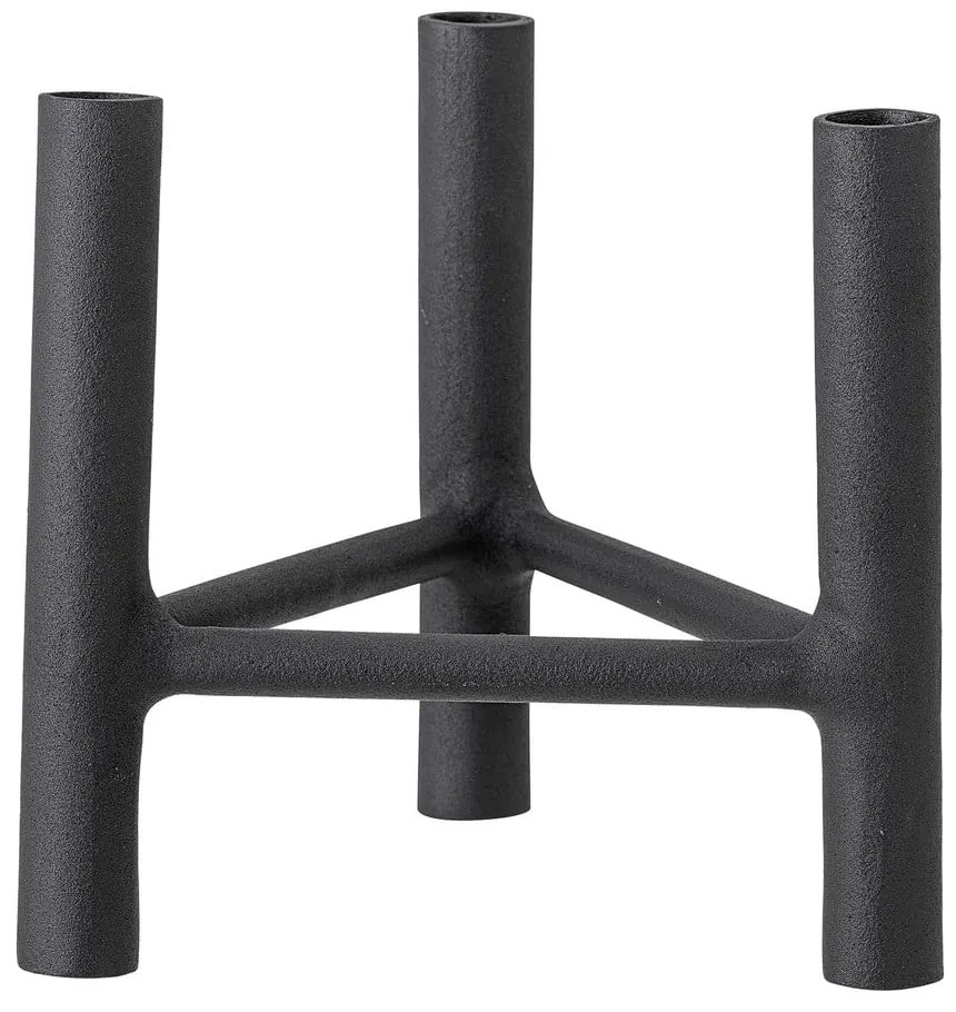Czarny aluminiowy świecznik Bloomingville Deeb, wys. 20 cm