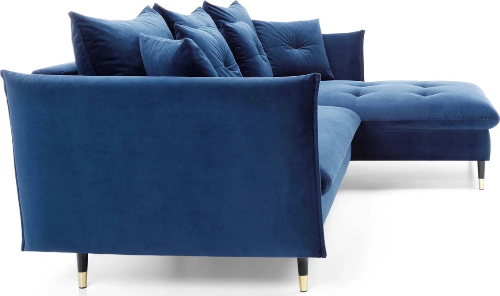 Granatowy narożnik pikowany rozkładany E4-R91