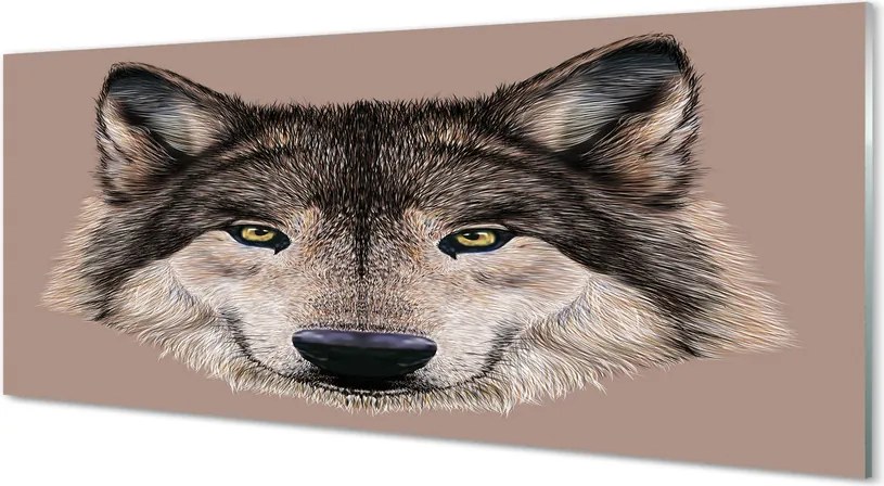 Panel Szklany Artystyczny Portret Wilka