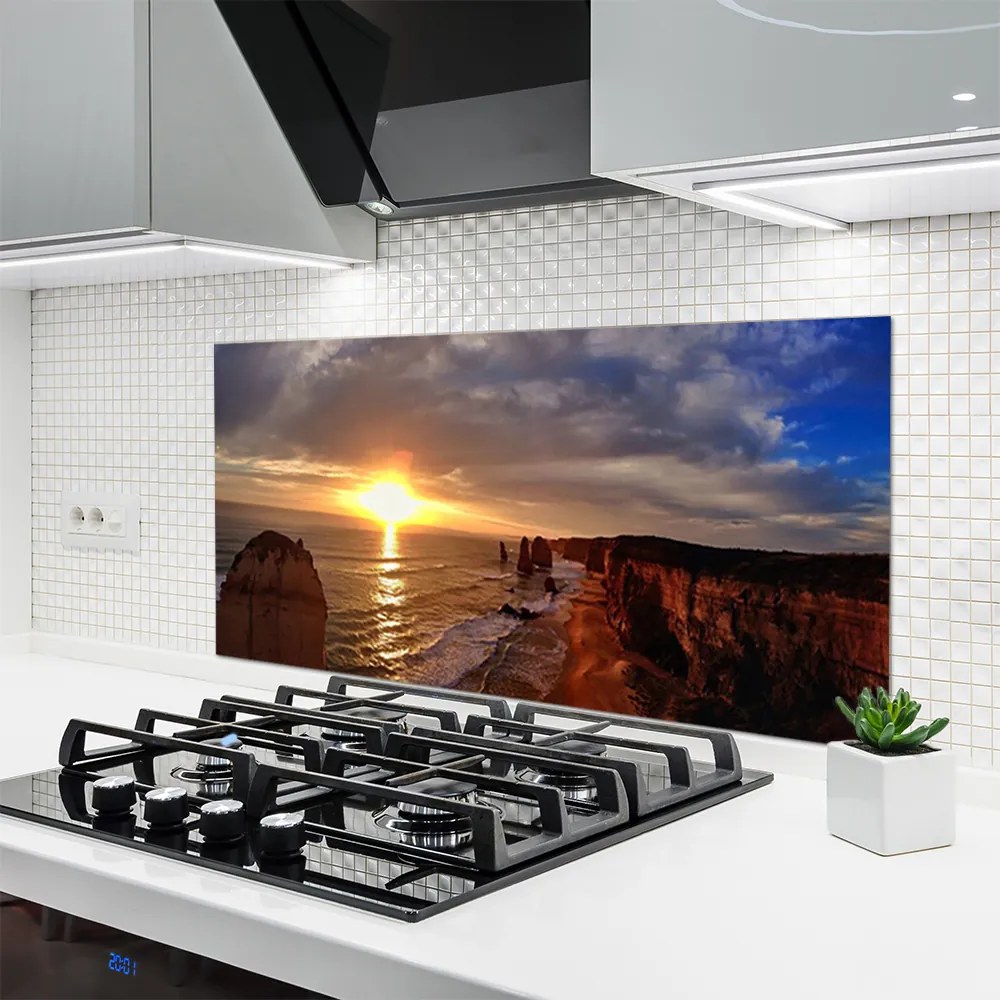 Panel Szklany Lśniąca Tafla Morza w Słońcu