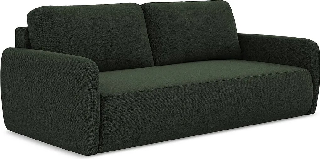 Kanapa 3-osobowa z funkcją spania - z tkaniny strukturalnej - butelkowa zieleń - LILO
