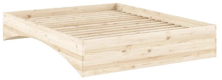 Łóżko dwuosobowe z litego drewna sosnowego bez zagłówka 160x200 cm w naturalnym kolorze Orbit – Karup Design