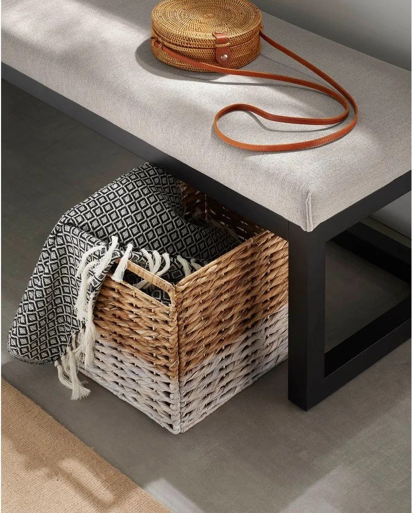 Czarno-szarobeżowa ławka Loya – Kave Home