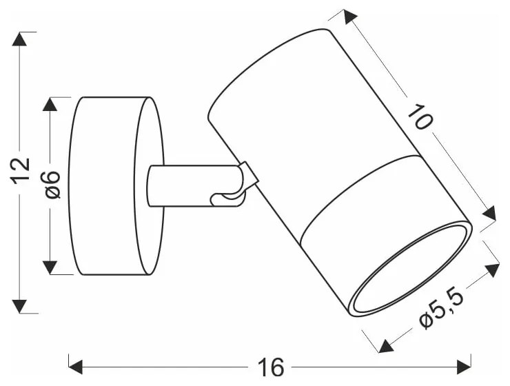 Kinkiet w czarno-złotym kolorze Tobi – Candellux Lighting