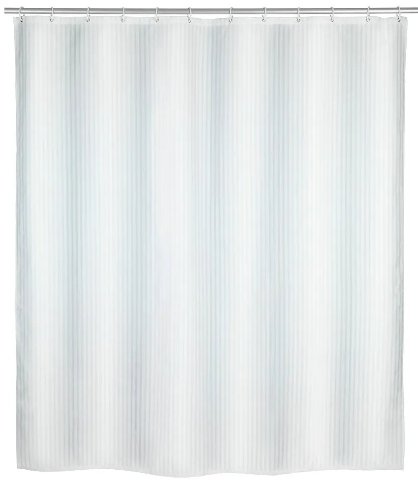 Zasłona prysznicowa z poliestru, wodoodporna kurtyna PALAIS + 12 pierścieni mocujących - 200 x 180 cm, WENKO