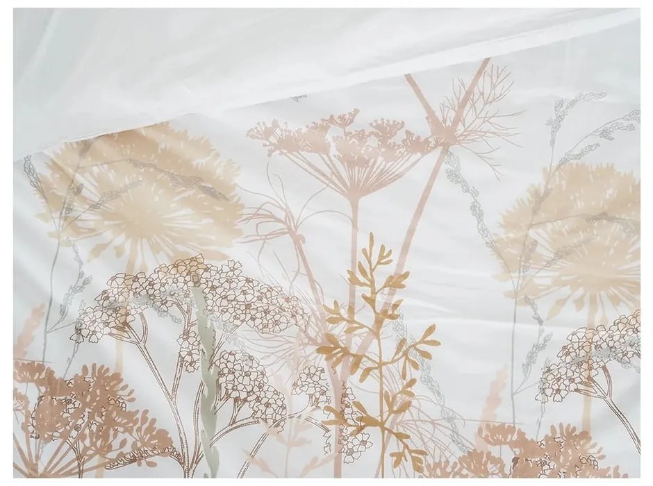 Biało-pomarańczowa pościel jednoosobowa z kory 140x200 cm Caraway – B.E.S.