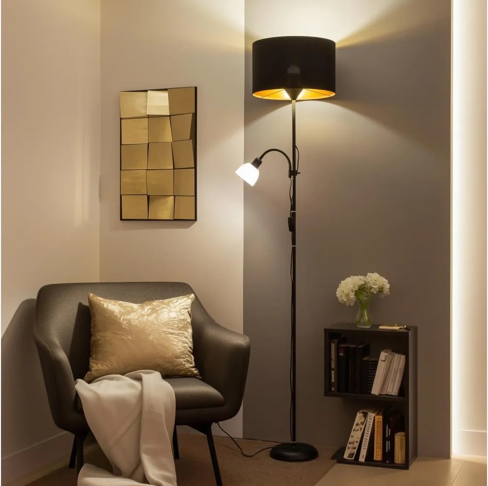 Brilagi - Lampa stojąca CERIA 2w1 1xE27/100W/230V + 1xE14/25W czarna