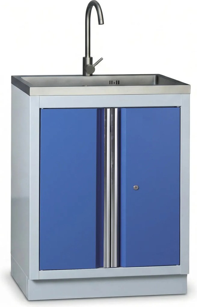 Szafa warsztatowa ze zlewem G2, niebieska