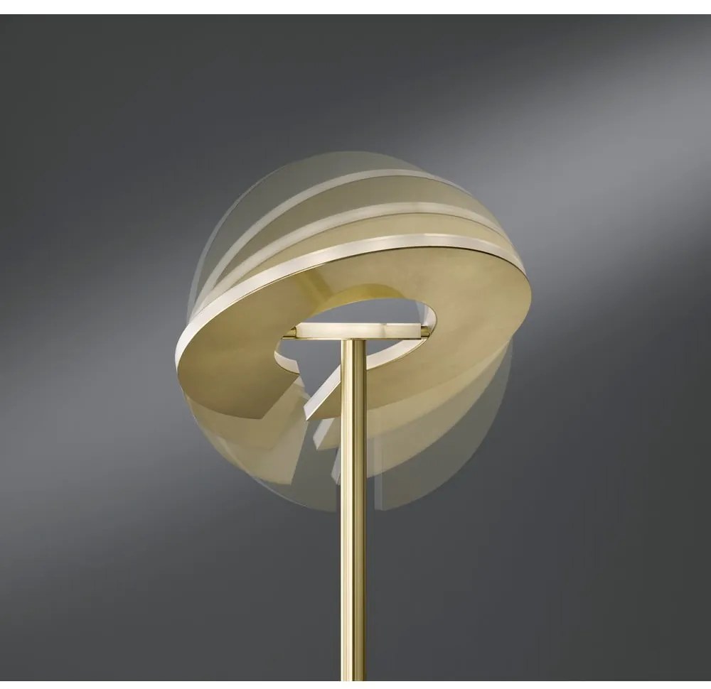 Lampa stojąca LED ze ściemniaczem w kolorze złota (wysokość 180 cm) Dent – Fischer &amp; Honsel