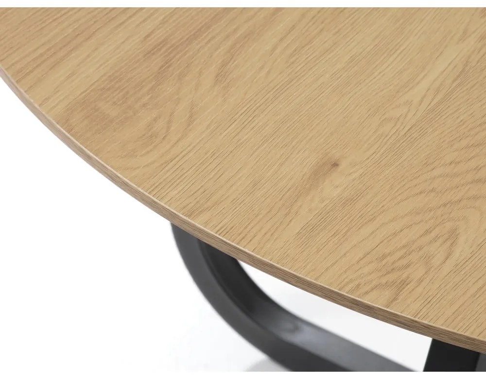 Okrągły stół z blatem w dekorze dębu ø 120 cm Cesura – Unique Furniture