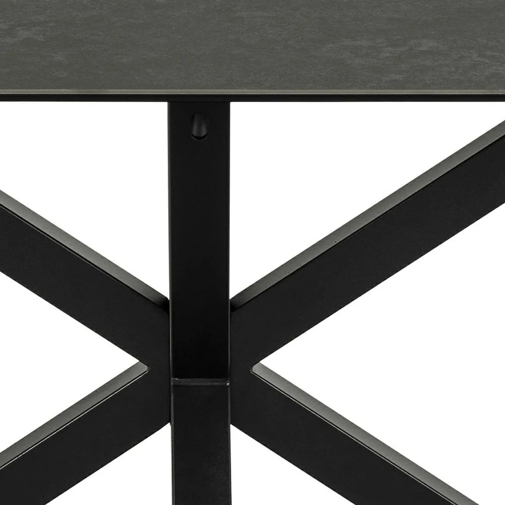 Czarny stół z ceramicznym blatem Heaven 160x90