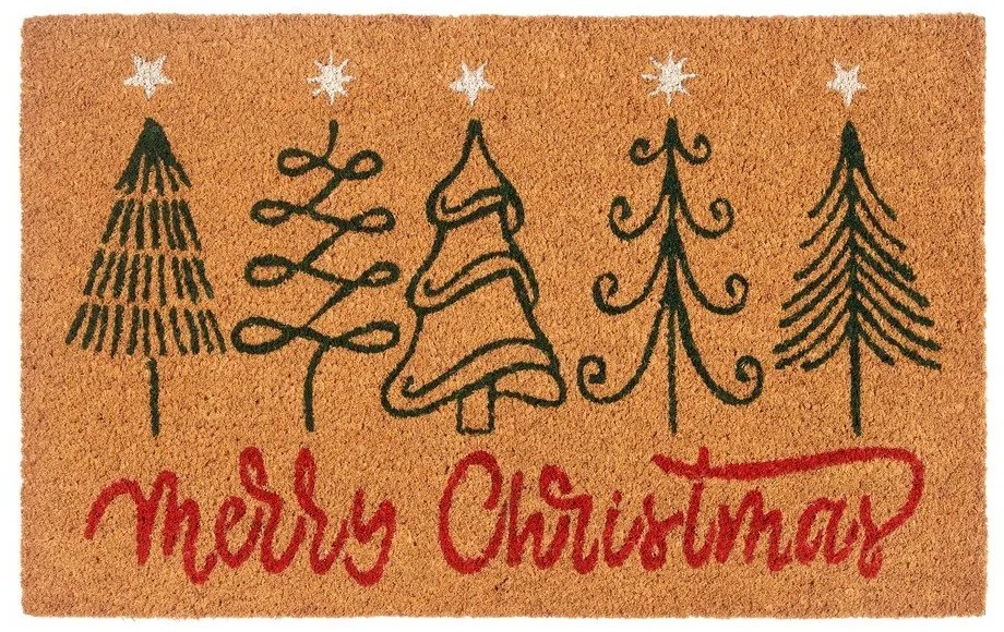 Wycieraczka z włókna kokosowego ze świątecznym motywem 40x70 cm Merry Christmas – Hanse Home