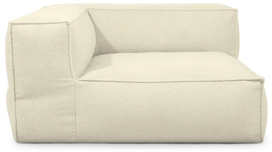 Kremowy worek do siedzenia z materiału bouclé Mass Corner 150 Left – SLOWDOWN