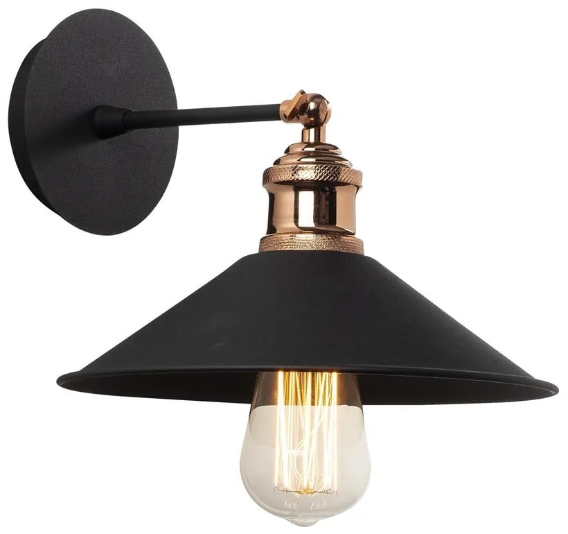 Czarny kinkiet ø 24 cm Berceste – Opviq lights