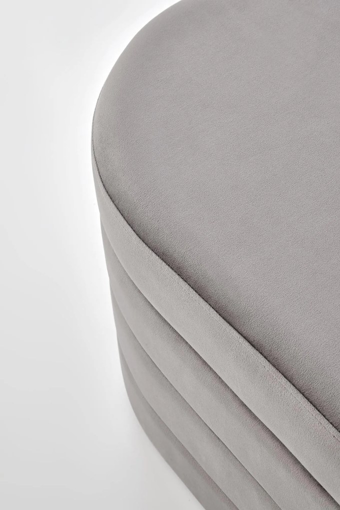 Ławka, pufa podwójna z funkcją pojemnika welur popiel CALPI 110/46/42 cm