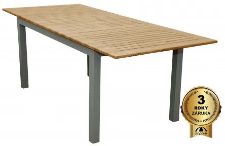 EXPERT WOOD - stół ogrodowy rozkładany aluminiowy 150/210 x 90 x 75 cm