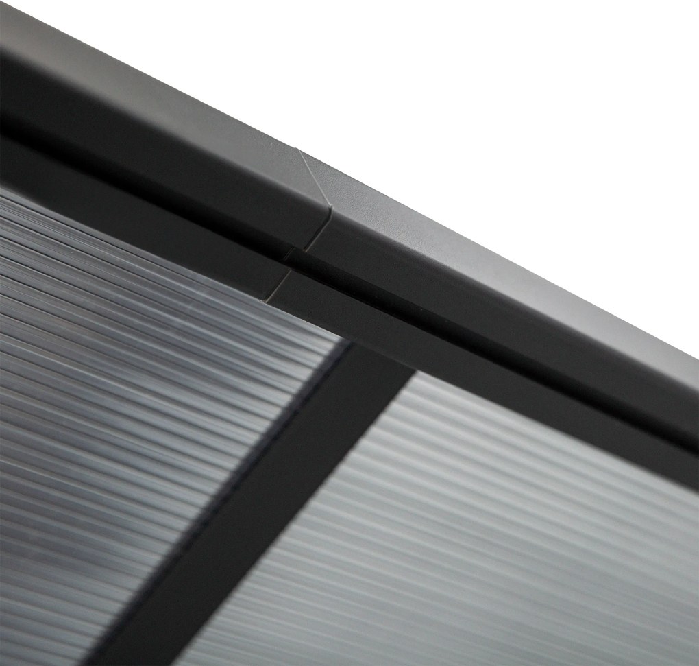 Outsunny Pergola aluminiowa, altana ogrodowa 4,35 x 3,02 m, regulowana wysokość 225-270cm, ochrona przed słońcem, aluminium, PC, szary  | Aosom PL