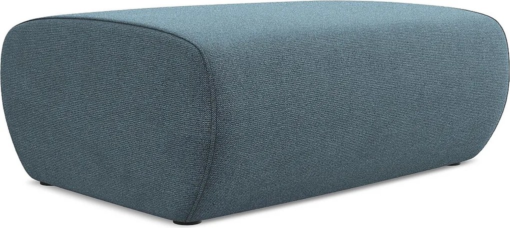 Pufa - z tkaniny strukturalnej - jasny niebieski - NANEA