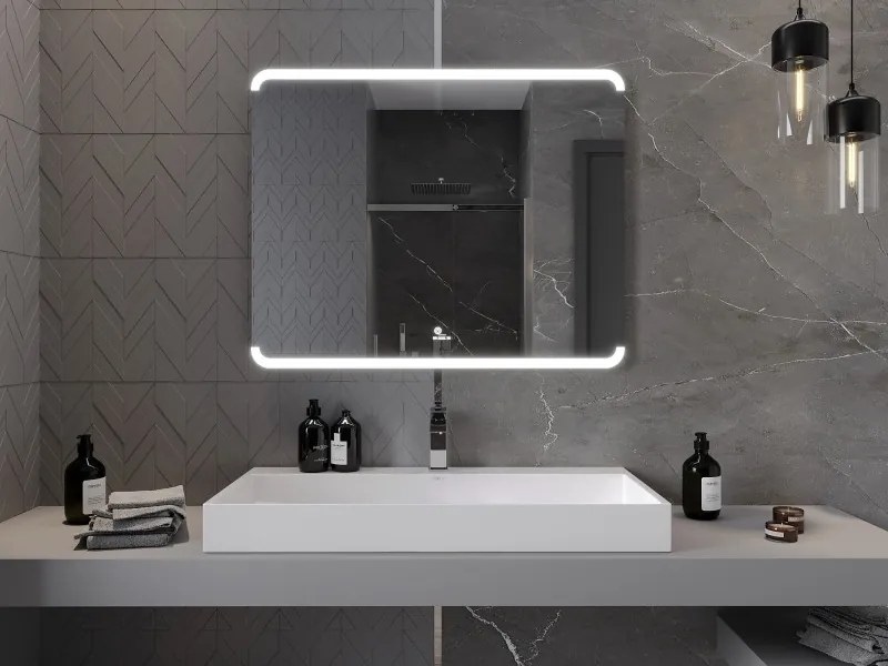 Mexen Nida lustro łazienkowe podświetlane 100 x 80 cm, LED 6000K, antypara - 9806-100-080-611-00