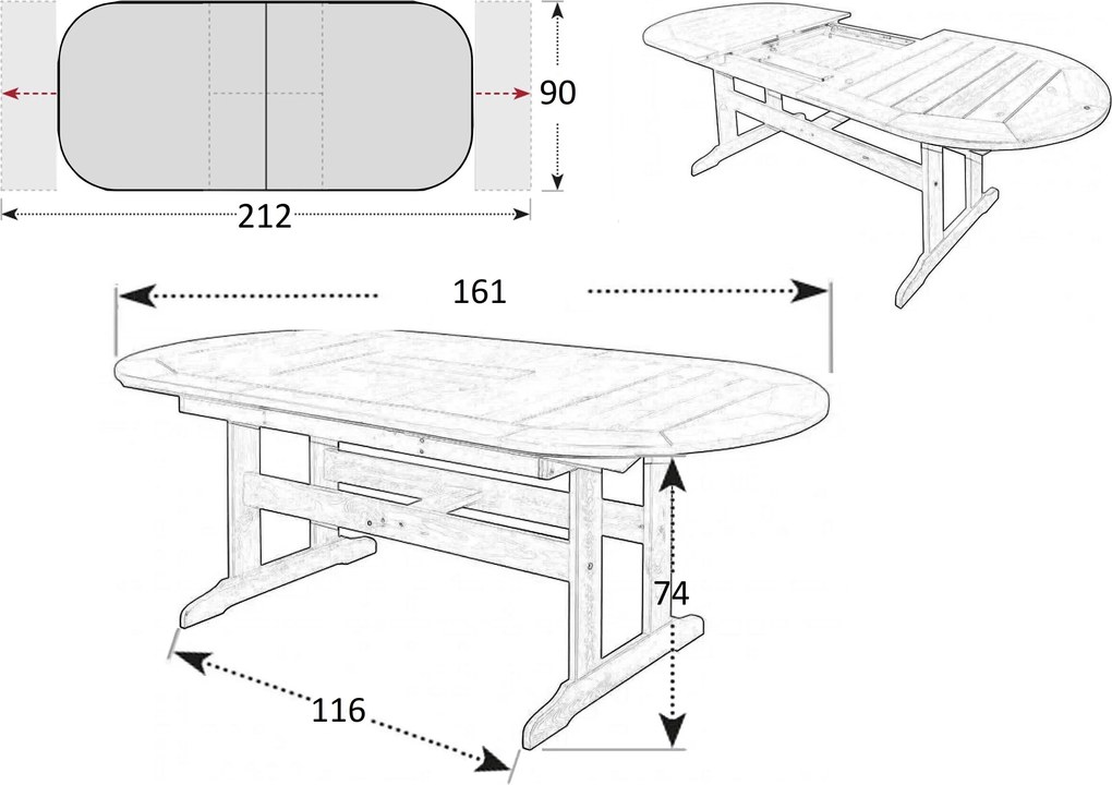 Doppler DOVER stół ogrodowy
