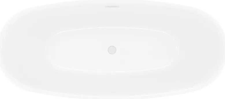 Mexen Luvo Slim wanna wolnostojąca 170 x 75 cm, biała, przelew biały - 52801707500-20