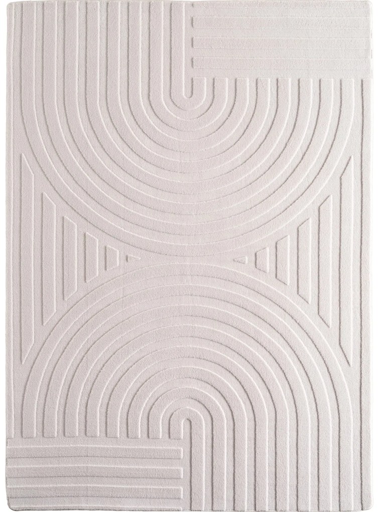 Dywan nowoczesny 3D Pompei kremowy 120 cm x 170 cm