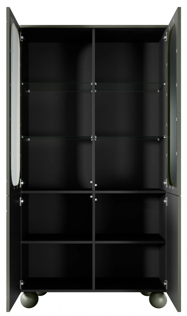 Witryna Sonatia II do salonu 100 cm - oliwka