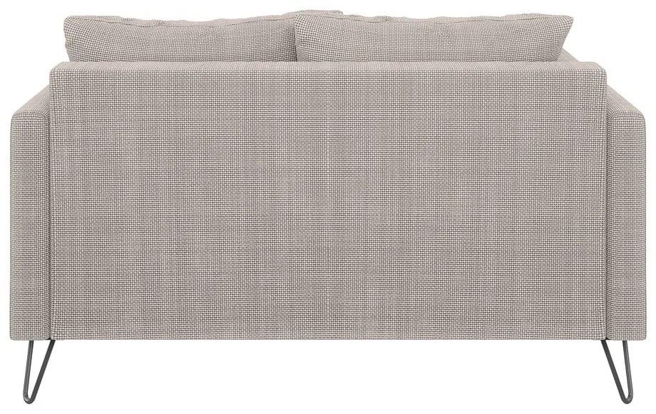 Jasnobrązowa sofa z tkaniny szenilowej 140 cm Freya – Ropez