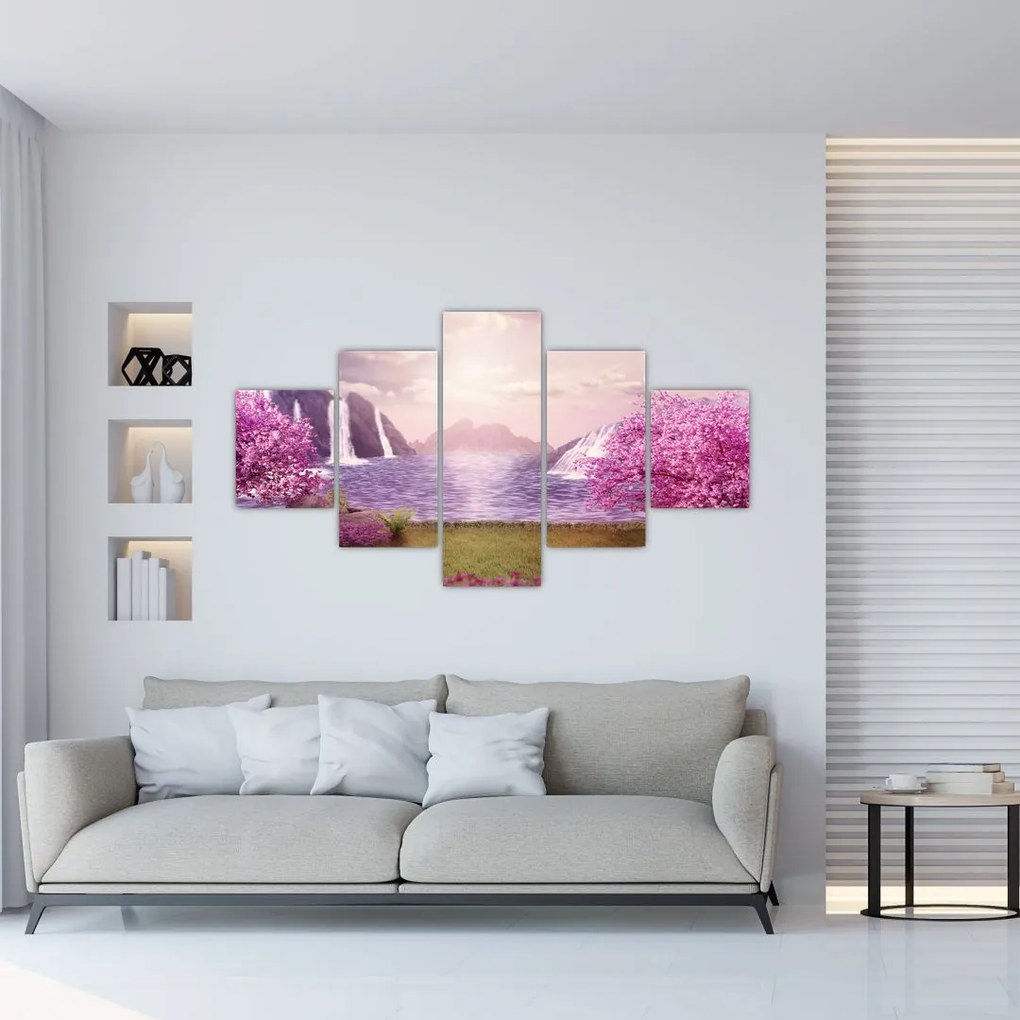 Obraz jeziora (125x70 cm)