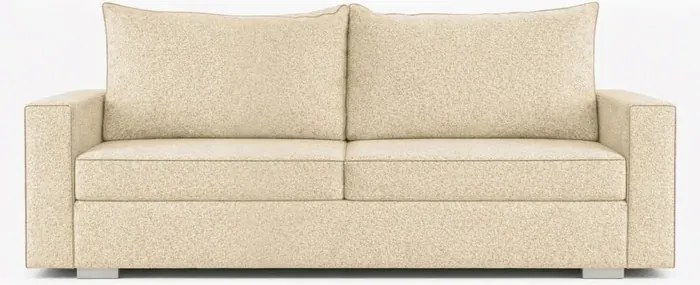 Sofa z Funkcją Spania DRAVOS Kremowa Boucle Japandi