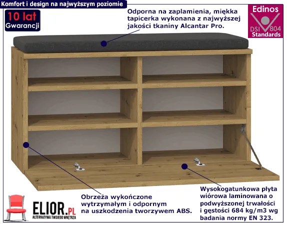 Elegancka szafka i siedzisko na buty B4-Z51