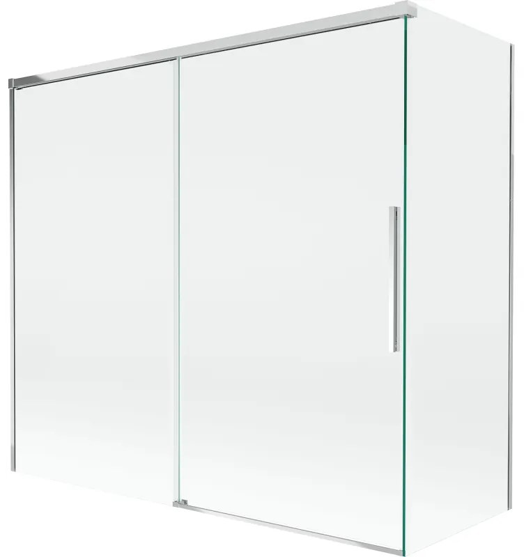 Mexen Rox parawan nawannowy 2-skrzydłowy rozsuwany 170 + 80 x 150 cm, transparent, chrom - 8C9-170-080-01-00