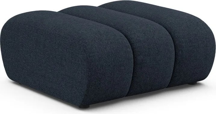 Ciemnoniebieski podnóżek z tkaniny szenilowej Lupine – Micadoni