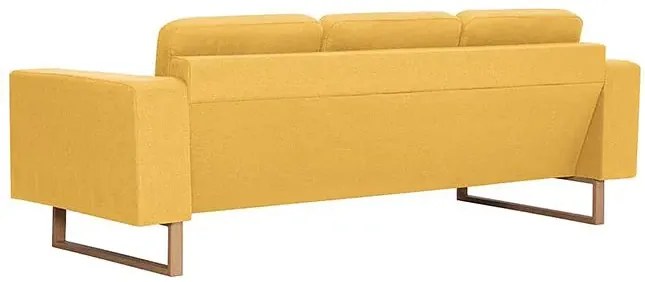 Elegancka trzyosobowa sofa Ladi 3X - żółta