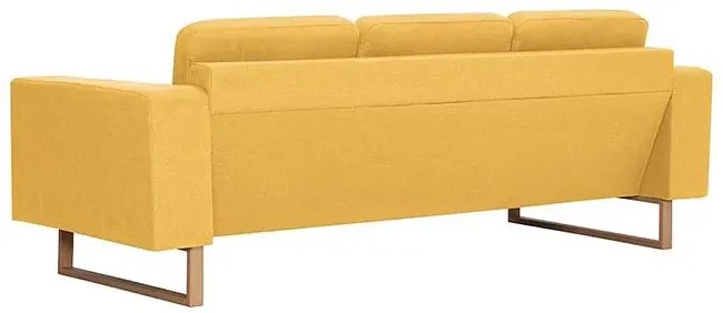 Elegancka trzyosobowa sofa Williams 3X - żółta