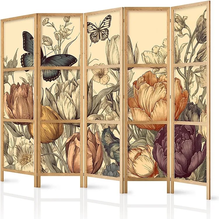 Parawan japoński Artgeist Kwiaty 225 x 172 cm 1 szt