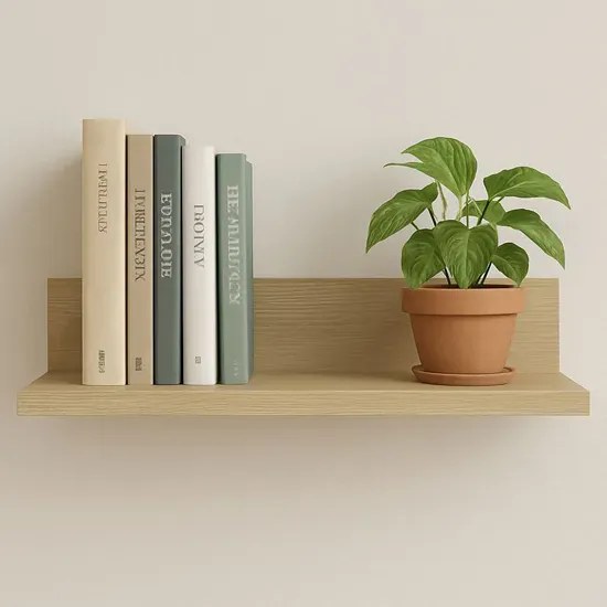 Biała Minimalistyczna Półka 60 Cm D4-L37