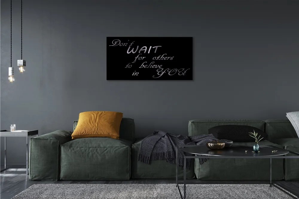 Obraz na płótnie Nowoczesny Napis Metaliczny