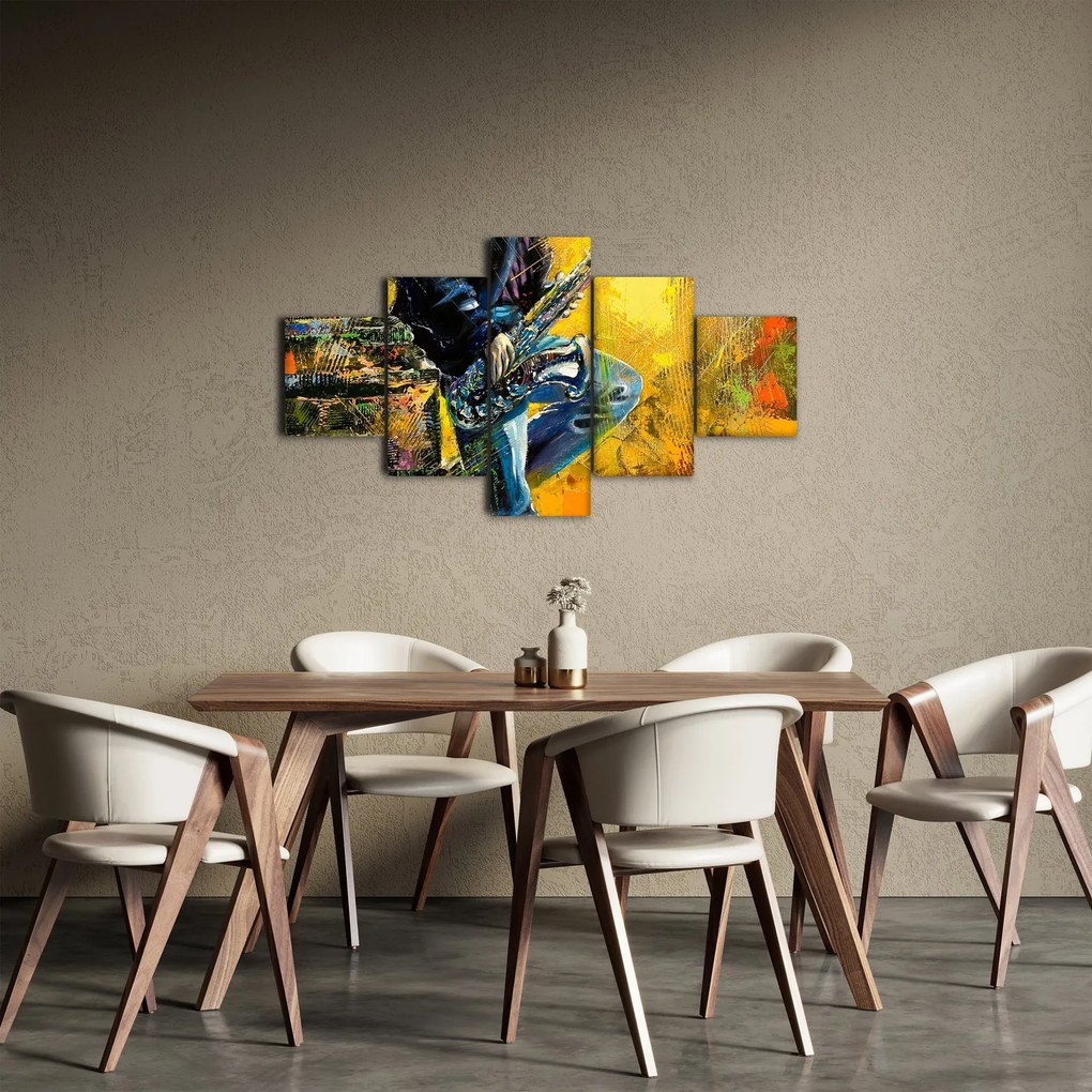 Obraz saksofonisty (125x70 cm)