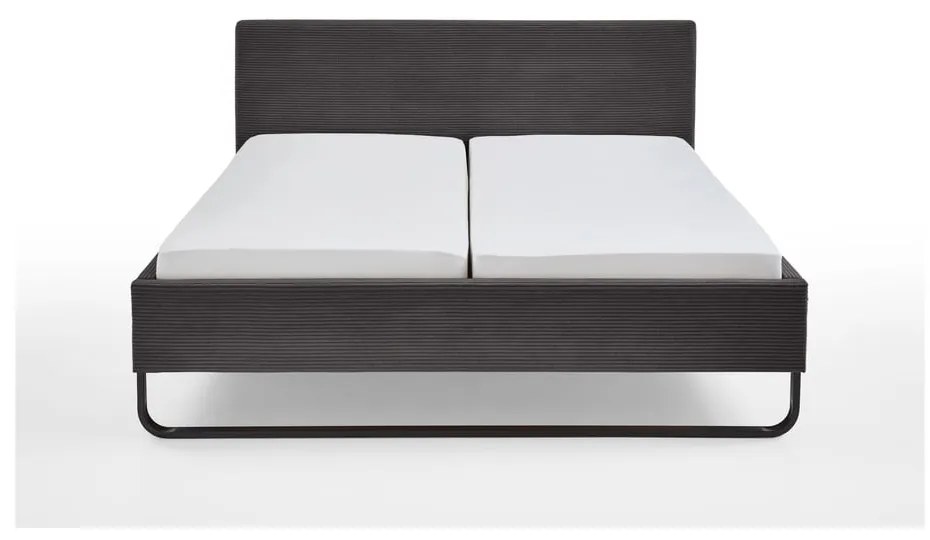 Szare tapicerowane łóżko dwuosobowe 180x200 cm Swing – Meise Möbel